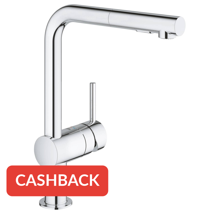 Grohe Minta keukenkraan met uittrekbare dualspray handdouche chroom