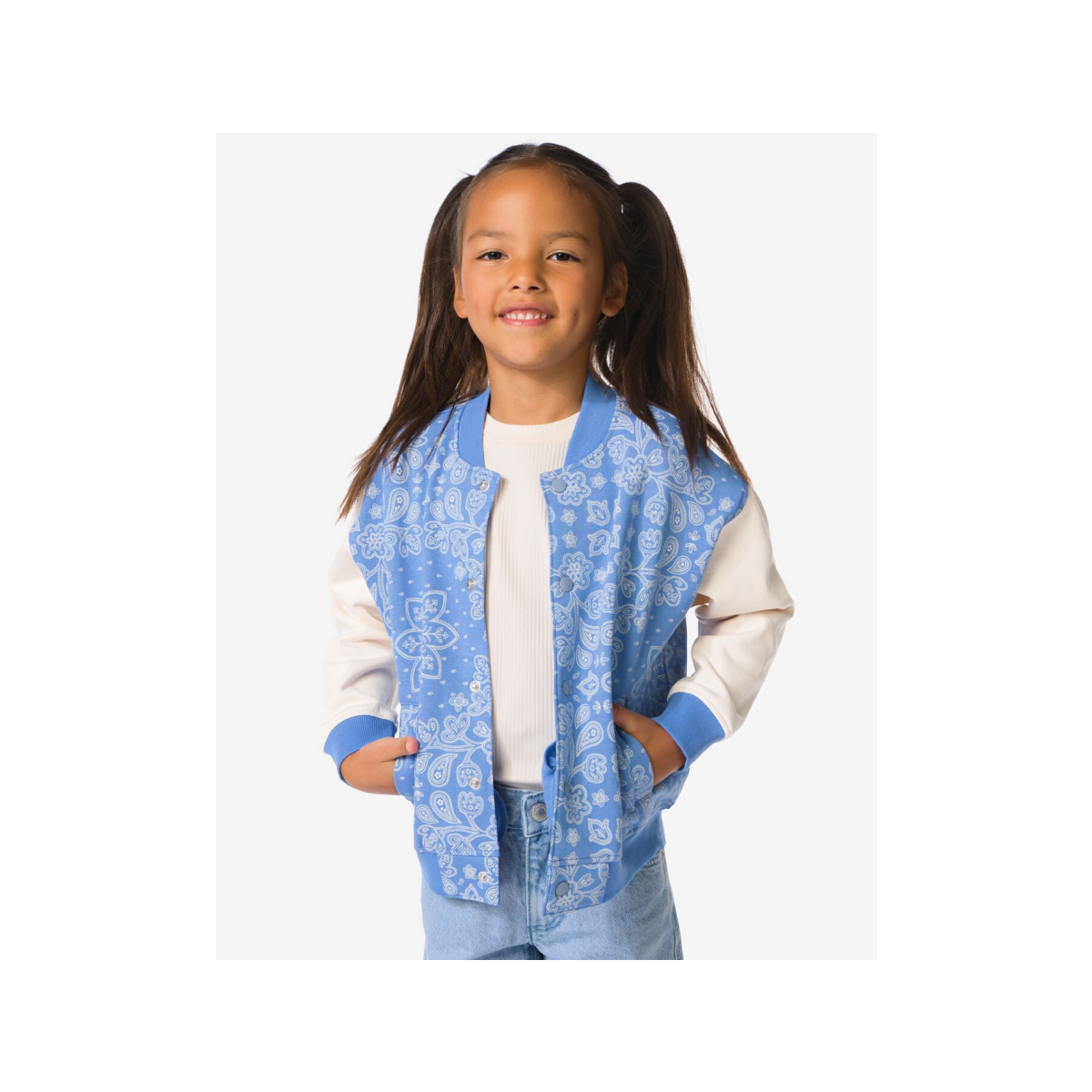 HEMA Kinder baseballvest paisley blauw (blauw)