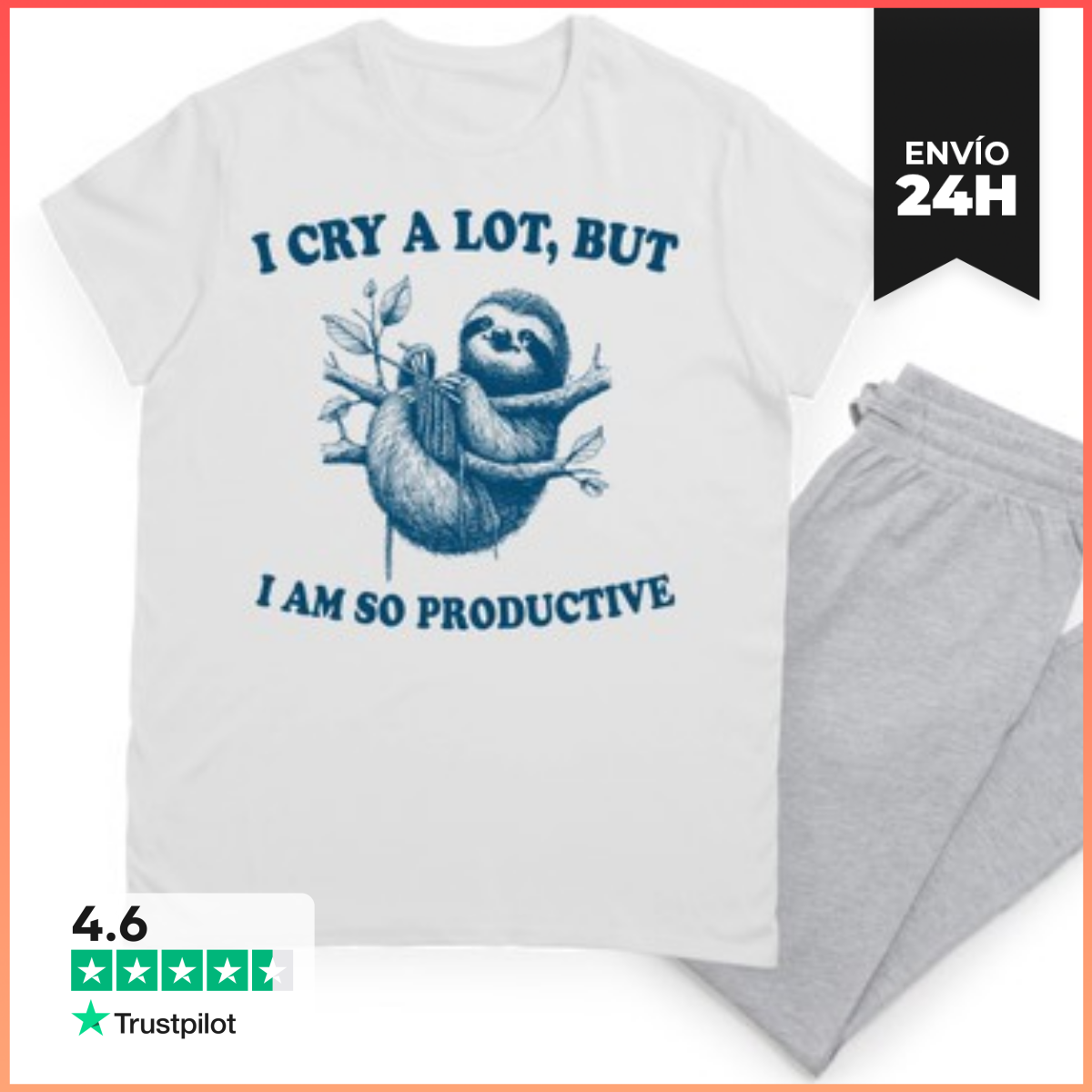 Pijama I CRY A LOT BUT I AM SO PRODUCTIVE laTostadora