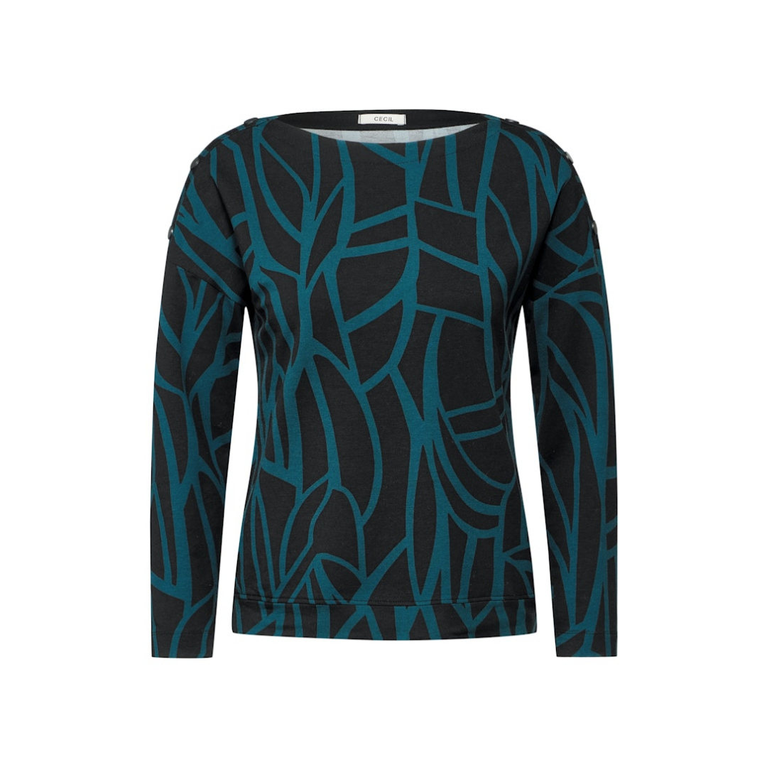 Cecil - Damen Langarmshirt - Schwarz - Größe: XXL - bei Tara-M