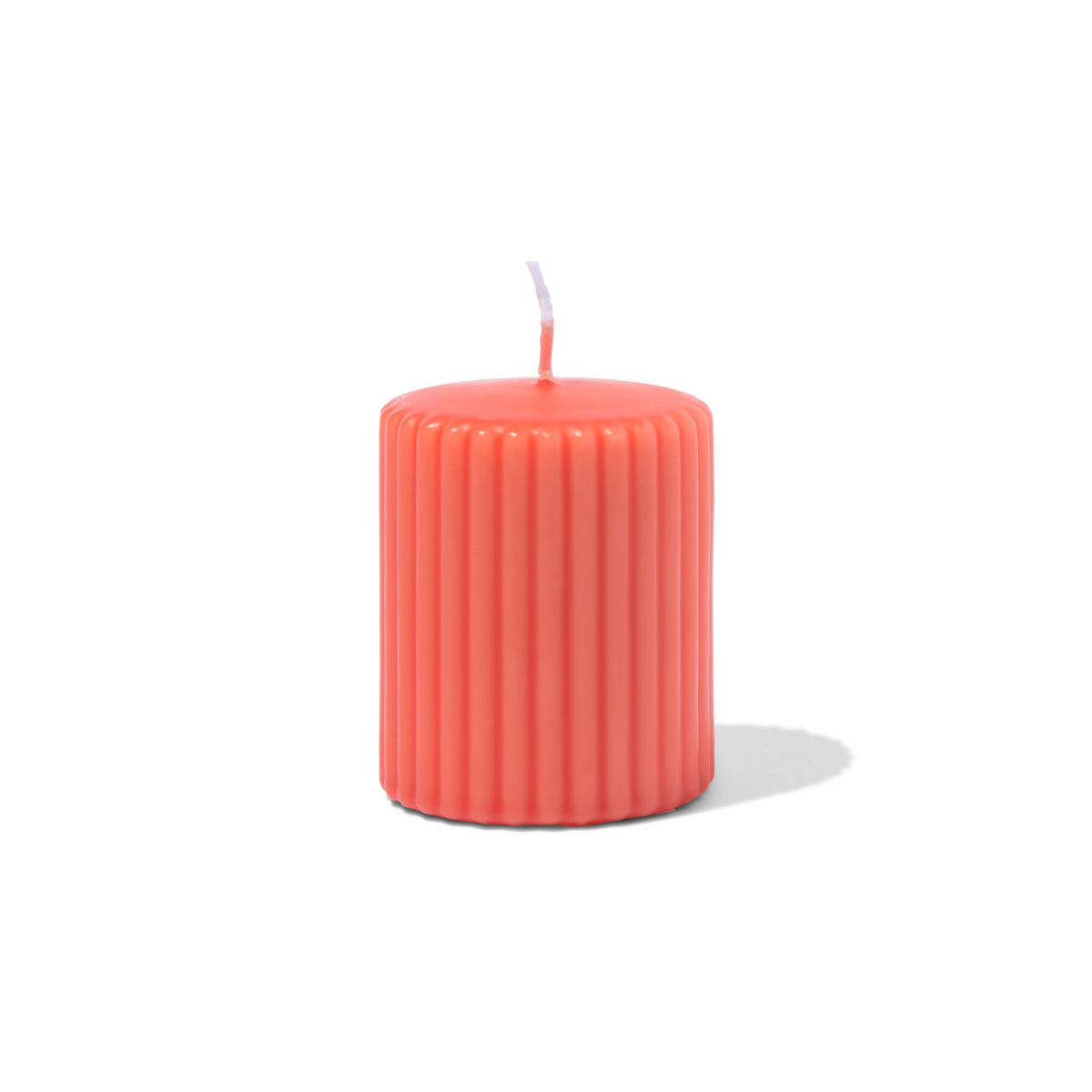 HEMA HEMA Stompkaars ⌀7x8cm Ribbel Oranje (oranje)