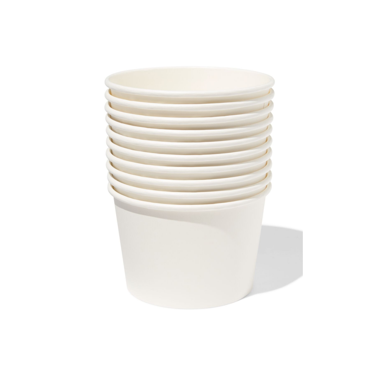 HEMA HEMA Papieren Bakjes 550ml Wit - 10 Stuks (wit)