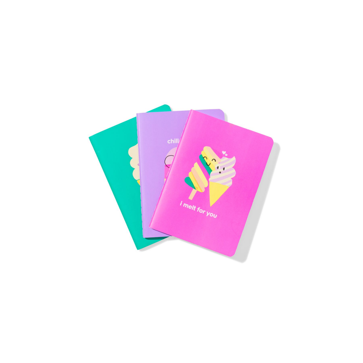 HEMA Schriften A6 gelinieerd ijsjes - 3 stuks