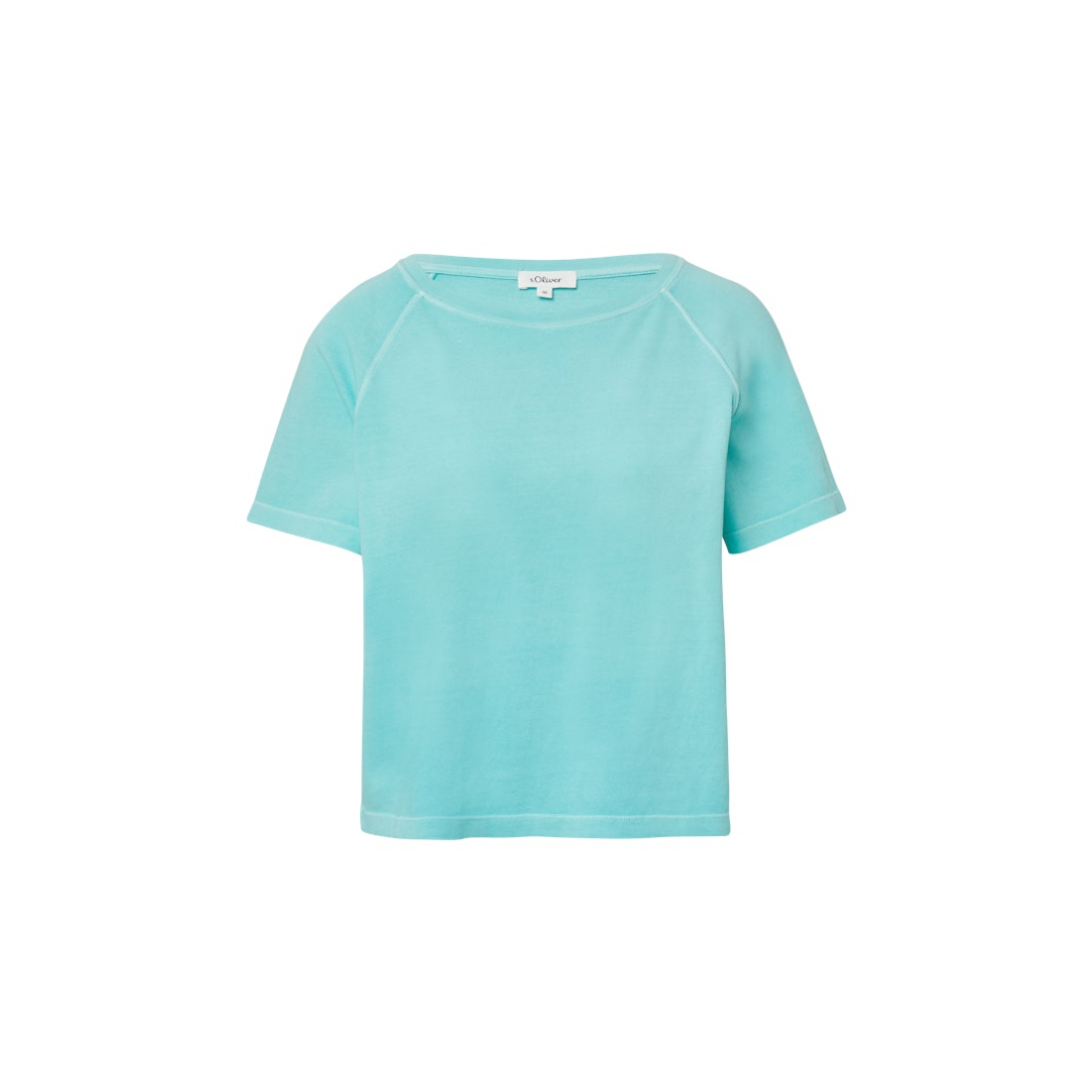 s.Oliver - Damen T-Shirt - Blau - Größe: 46 - bei Tara-M
