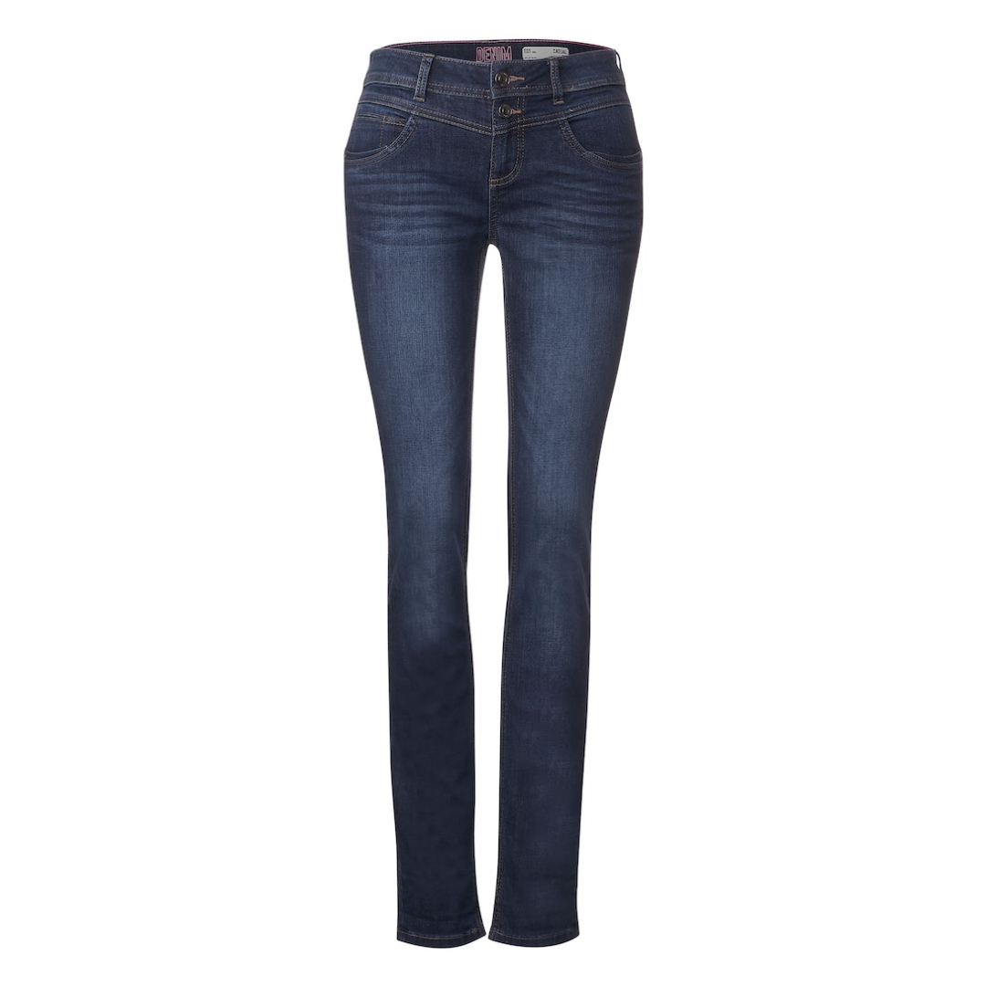 Street One - Damen Jeans - dark indigo wash - Größe: 26-30 - bei Tara-M