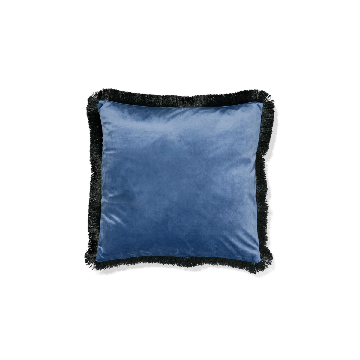 HEMA HEMA Kussenhoes 50x50cm Franjes Blauw (blauw)