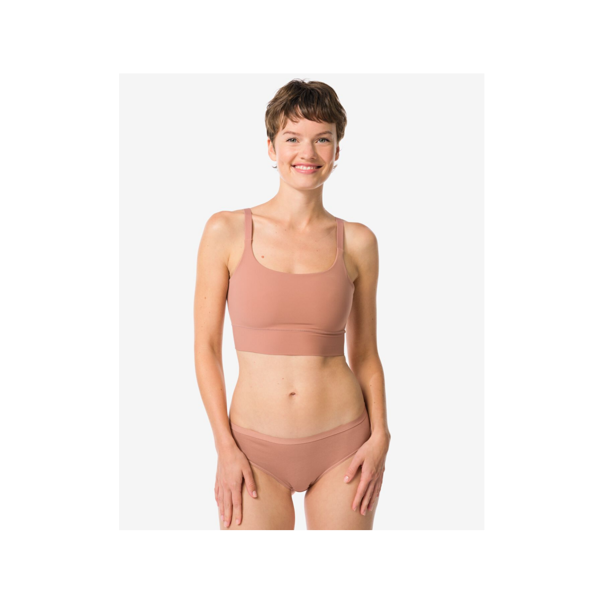 HEMA Damesslip perfect comfort katoen lichtbruin (lichtbruin)