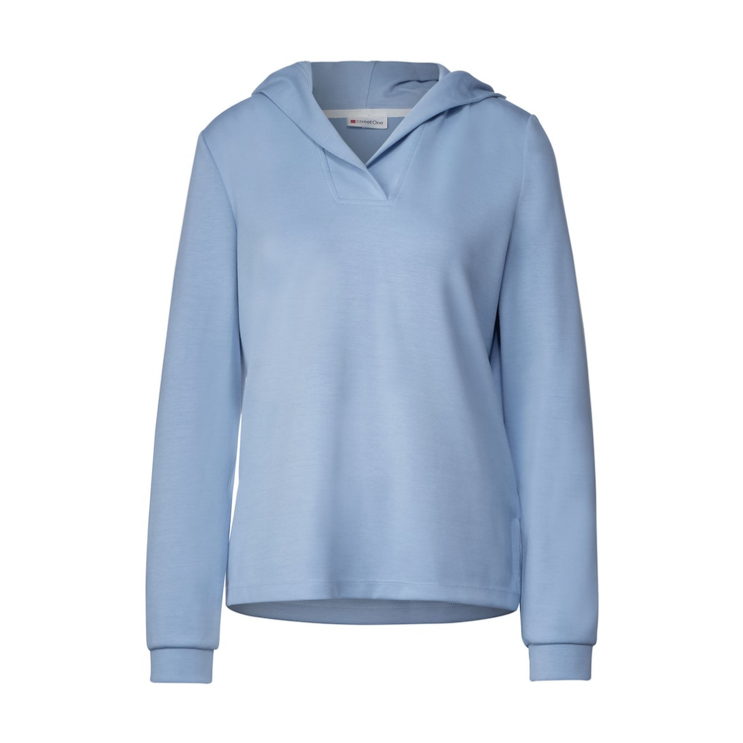 Street One - Damen Sweatshirt - Blau - Größe: 40 - bei Tara-M