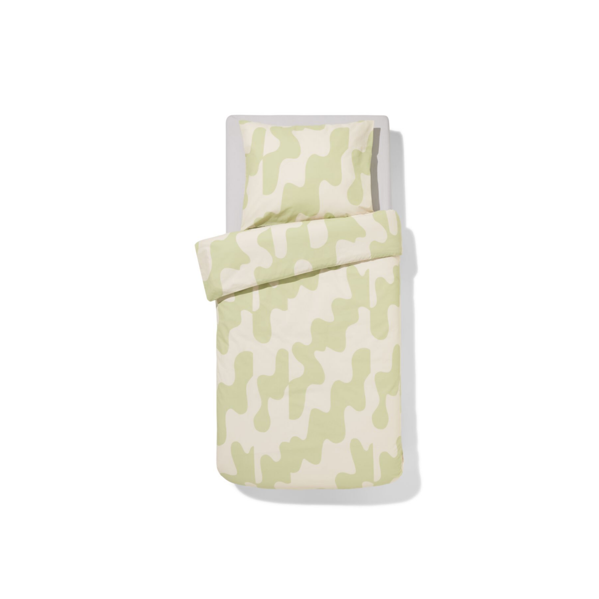 HEMA HEMA Dekbedovertrek 140x200/220cm Zacht Katoen Organisch (groen)