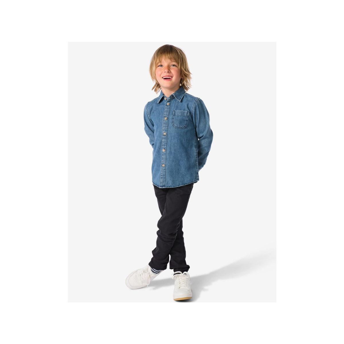 HEMA Kinderbroek skinny fit zwart (zwart)