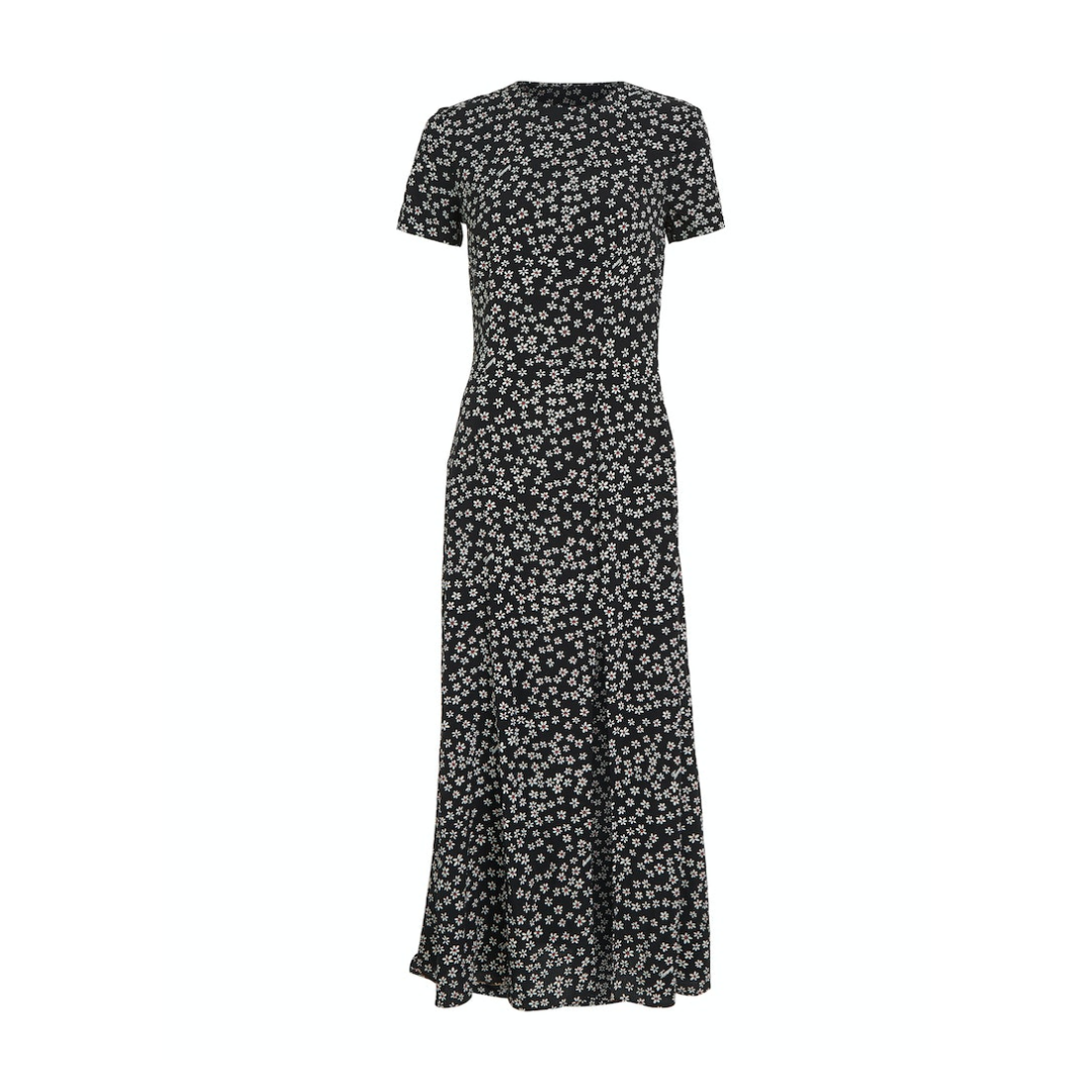 Tommy Jeans - Damen Kleid - ditsy daisy Lila/Orange - Größe: XS - bei Tara-M