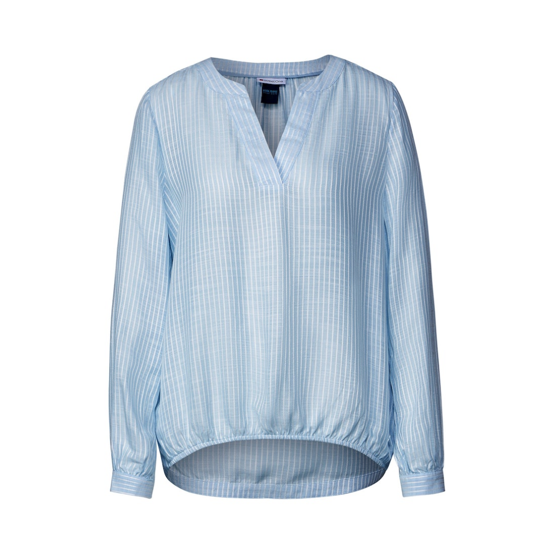 Street One - Damen Langarmbluse - Blau - Größe: 34 - bei Tara-M