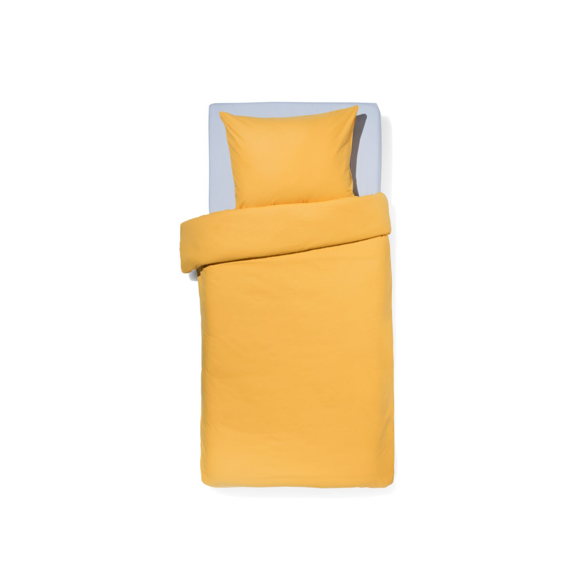 HEMA HEMA Dekbedovertrek 140x200/220cm Zacht Katoen Geel (geel)
