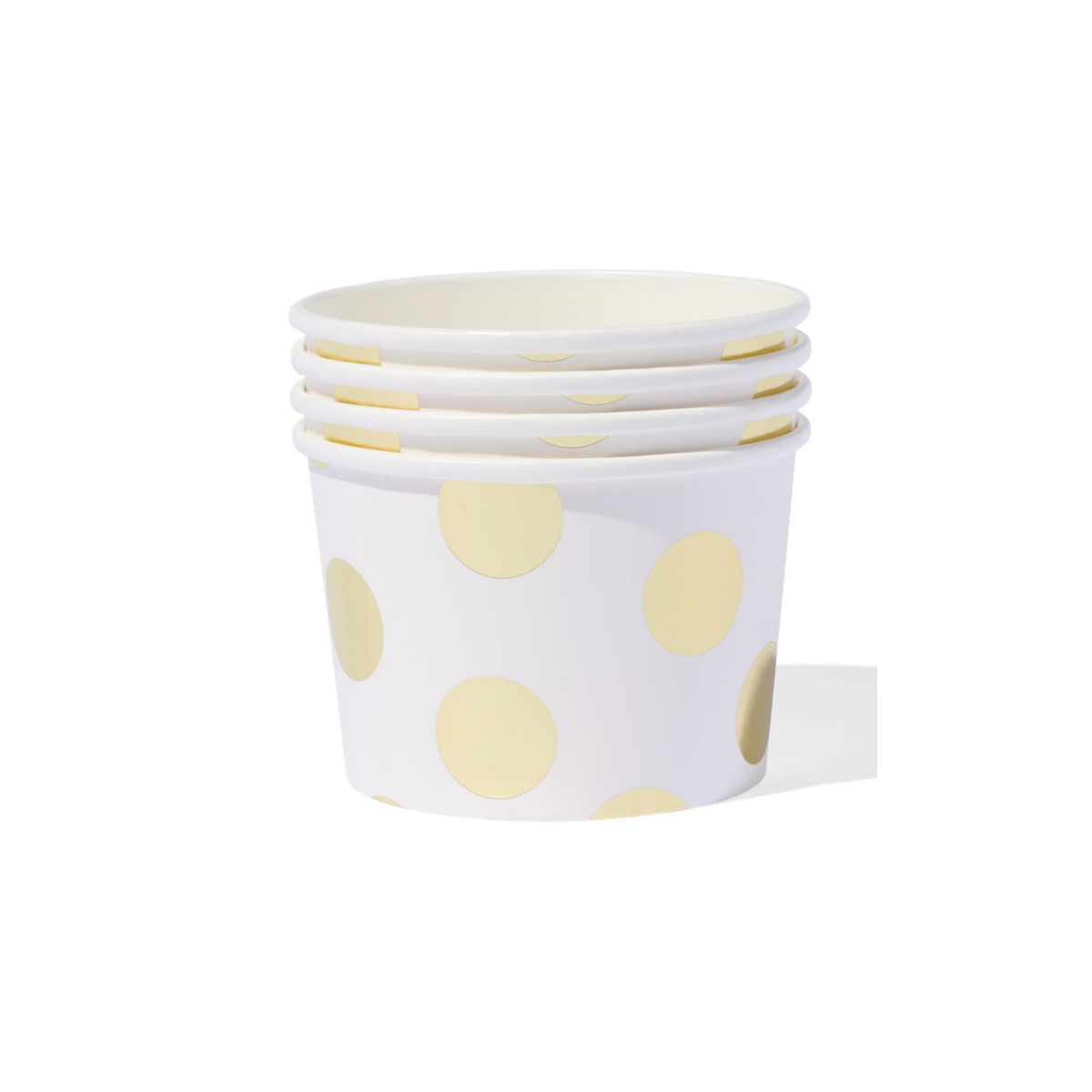 HEMA HEMA Papieren Bakjes Gouden Stip - 4 Stuks (goud)