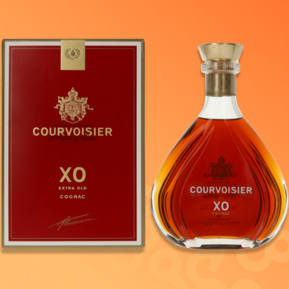 Bottle of Courvoisier XO cognac 70 cl