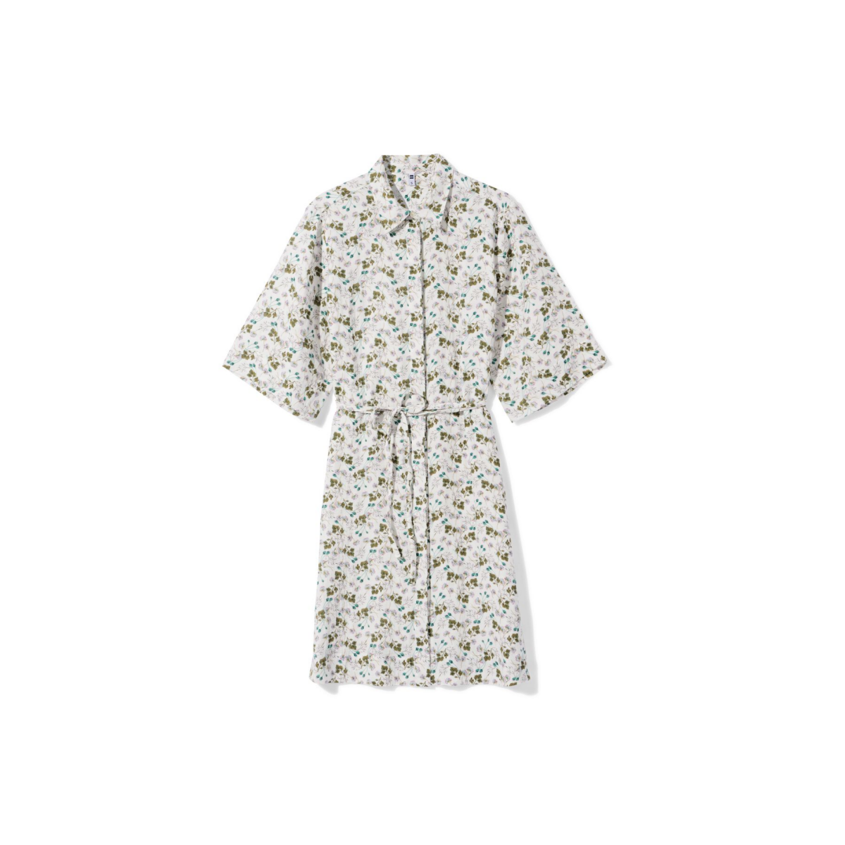 HEMA Damesjurk Lynn regular fit mousseline wit (wit)