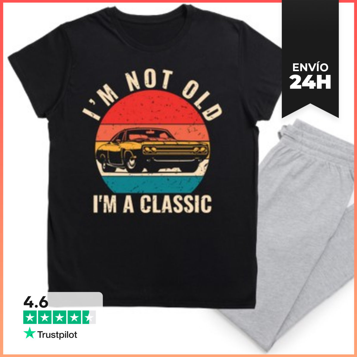Pijama IM NOT OLD IM A CLASSIC RETRO CAR LaTostadora