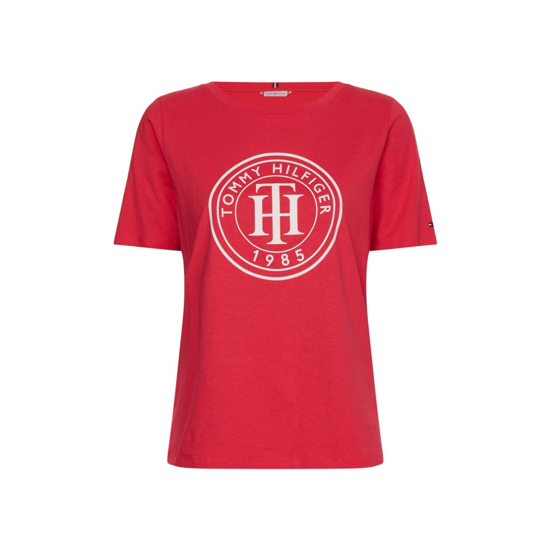 Tommy Hilfiger - Damen T-Shirt - Rosa - Größe: S - bei Tara-M