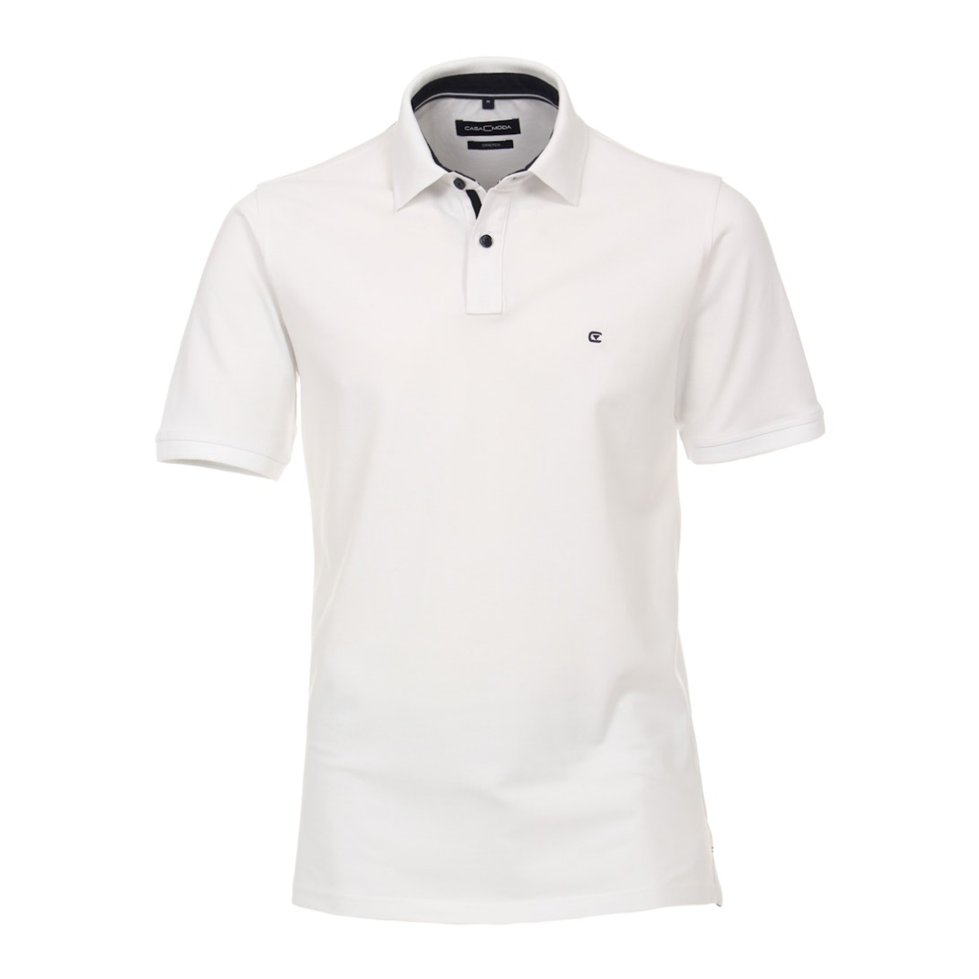 casamoda Polo Basic Baumwolle-Polyester Weiß
