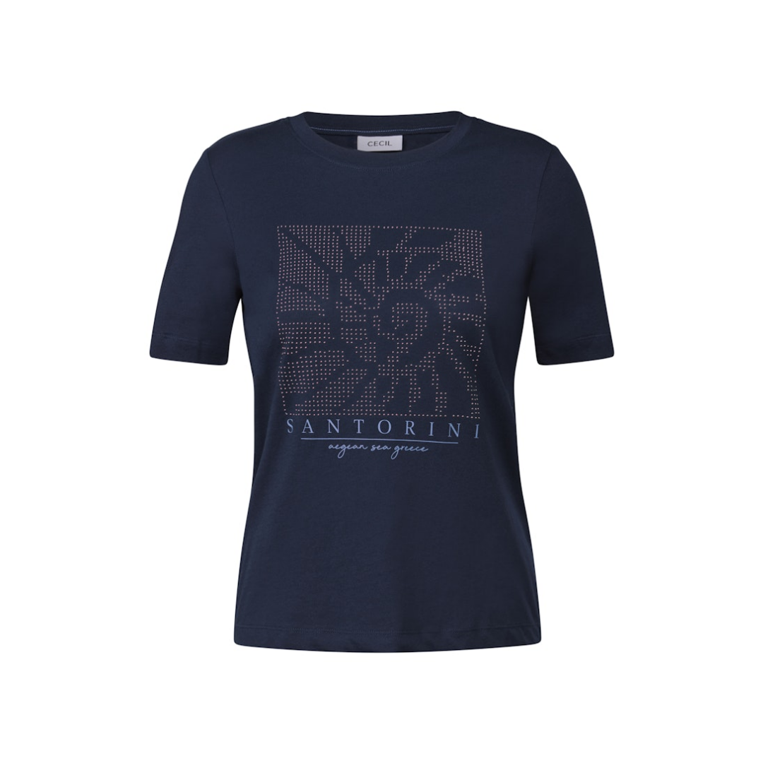 Cecil - Damen T-Shirt - urban navy blue - Größe: L - bei Tara-M