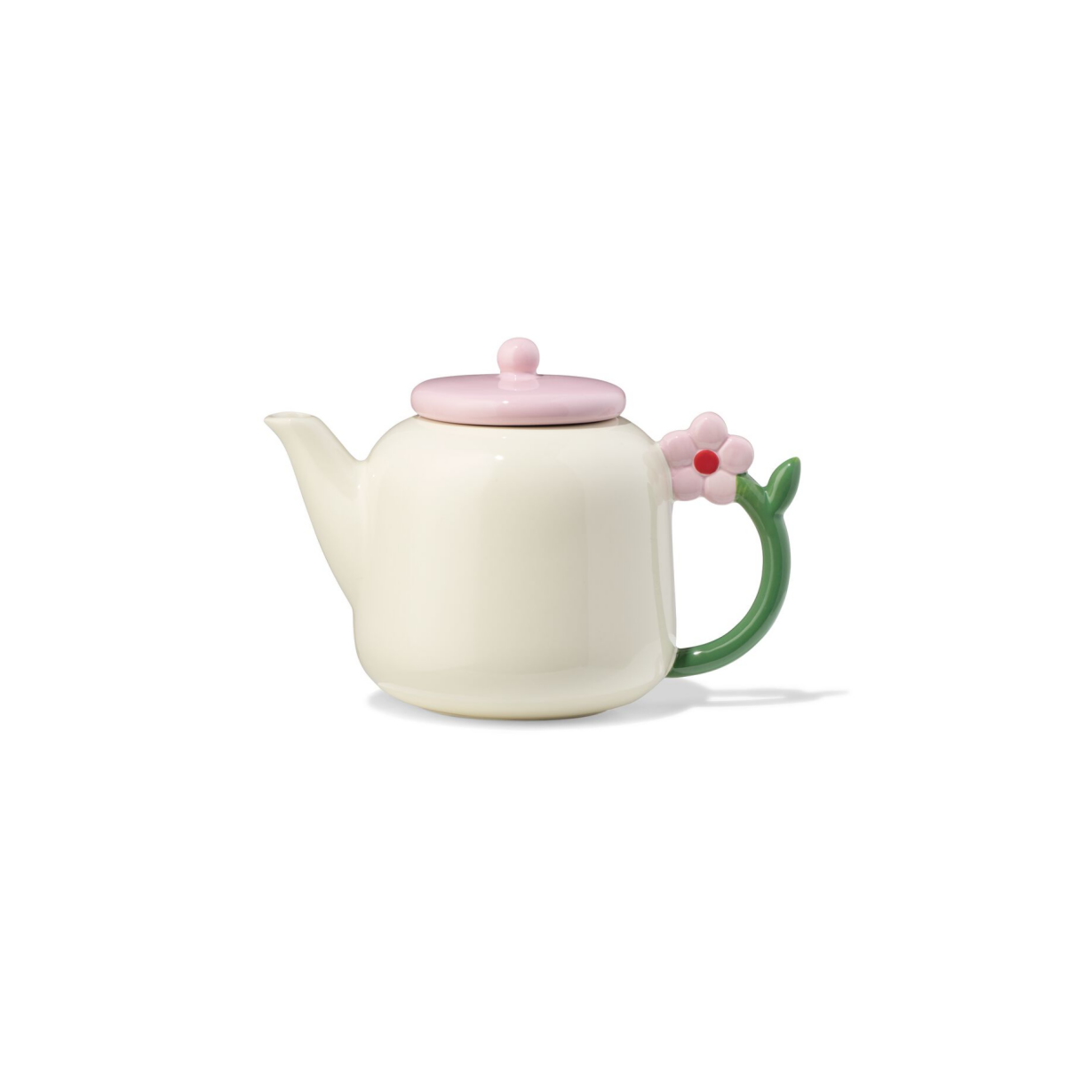 HEMA HEMA Theepot 600ml Keramiek Bloem Oor