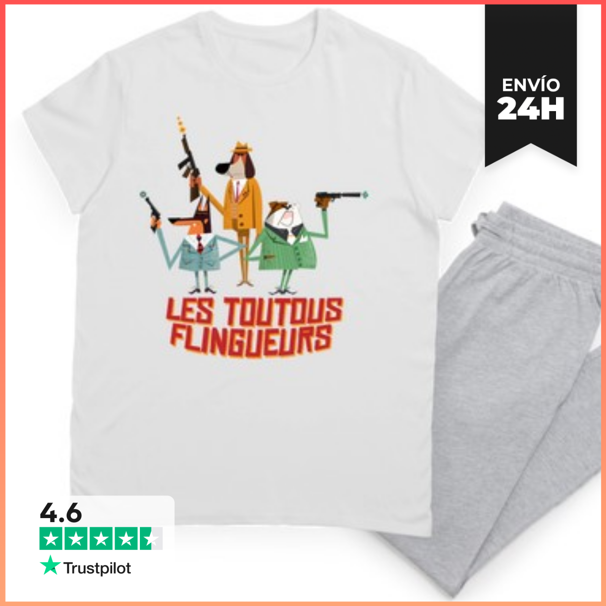 Pijama perros armados laTostadora