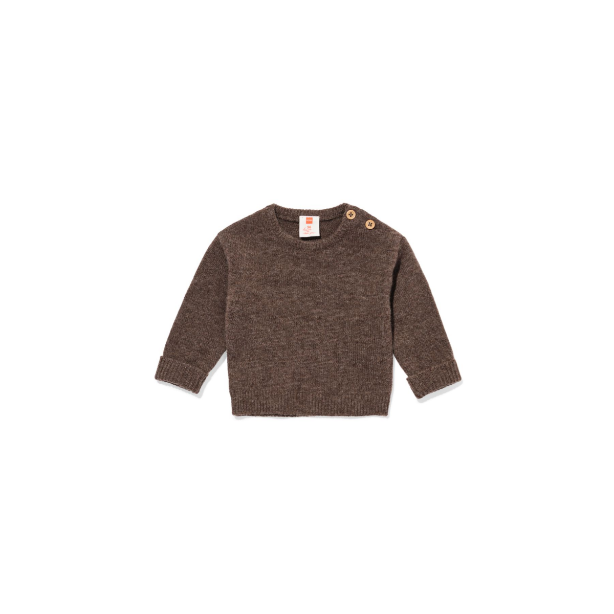 HEMA Newborn trui merinowol donkerbruin (donkerbruin)