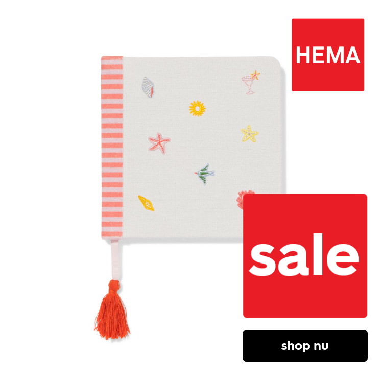 HEMA Notitieboek 15.5x15.5cm strand