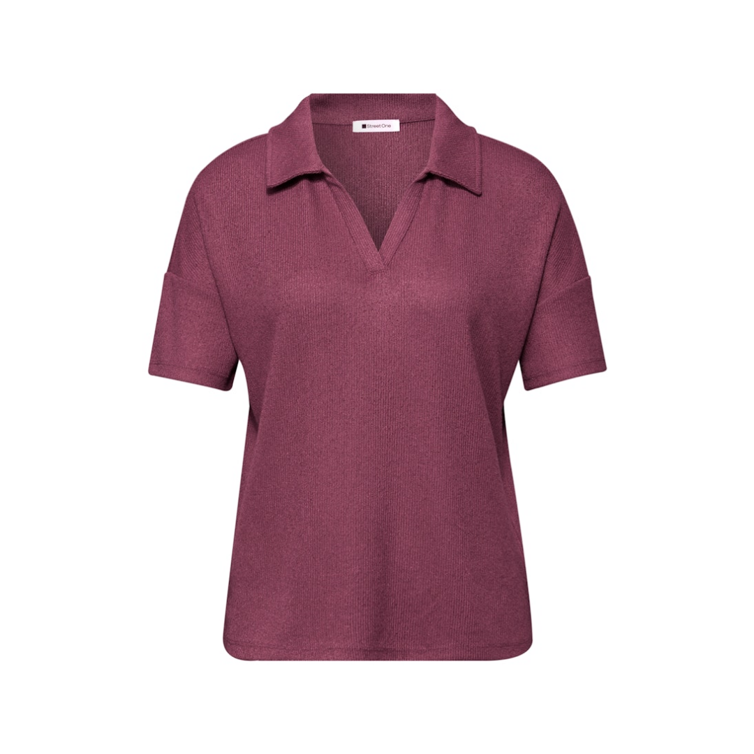 Street One - Damen T-Shirt - dark clouded blush - Größe: 44 - bei Tara-M