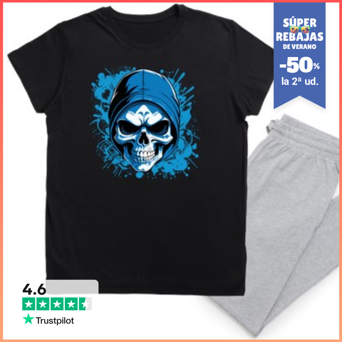 Pijama Calavera En Estilo Graffiti LaTostadora