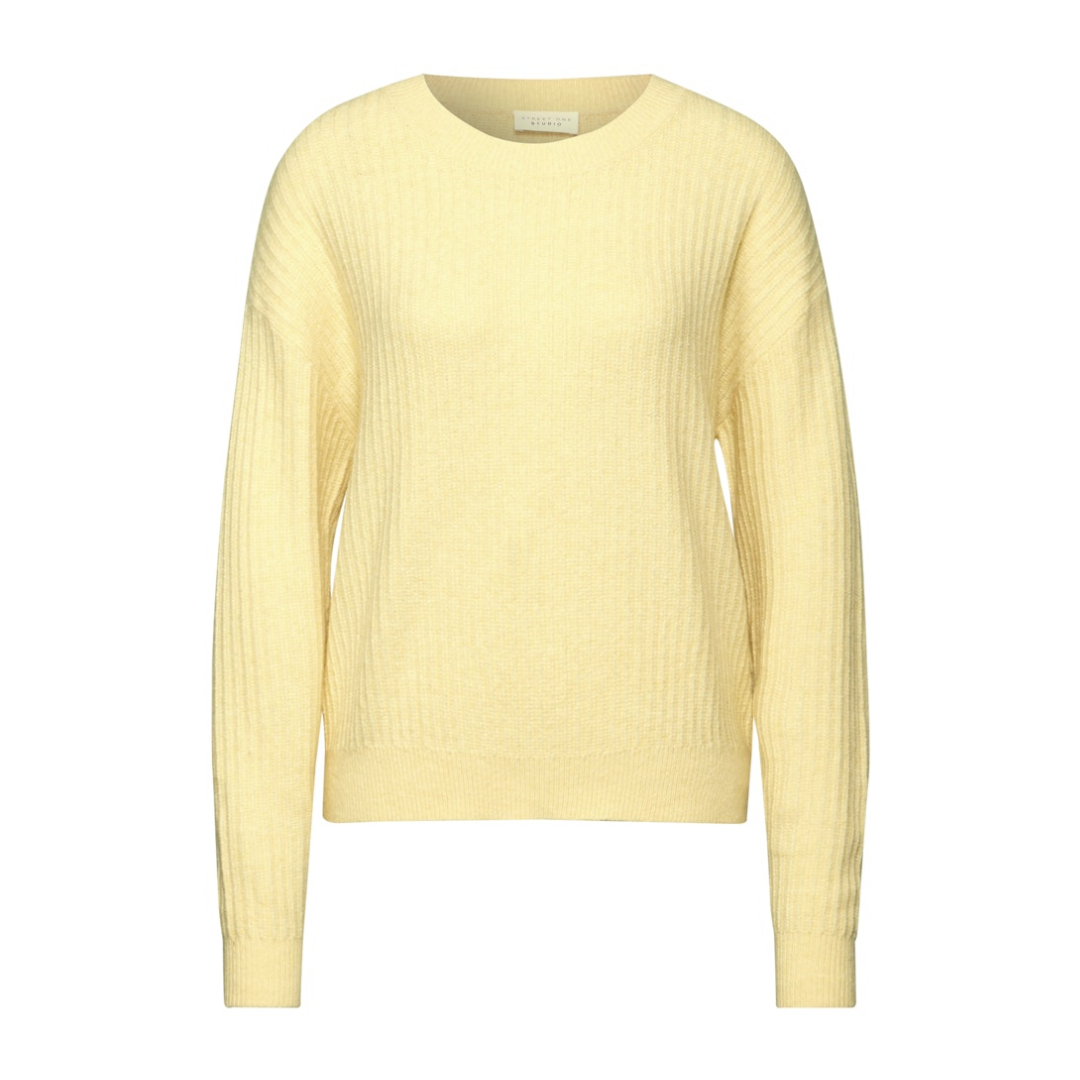 STREET ONE STUDIO - Damen Pullover - Gelb mel. - Größe: 44 - bei Tara-M