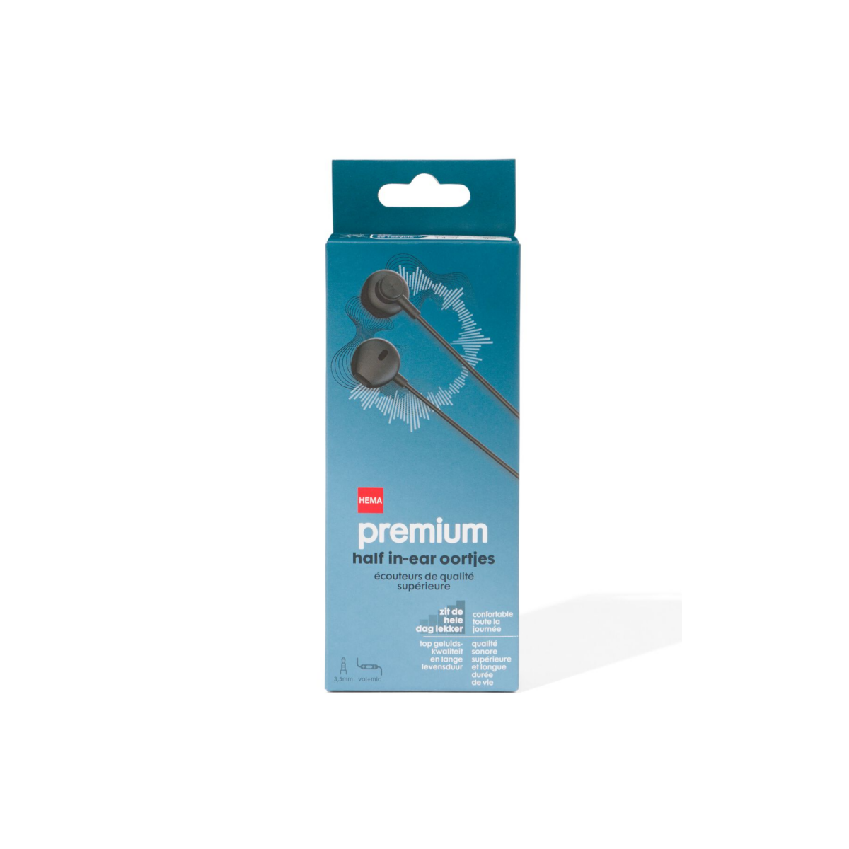 HEMA Oortjes half in-ear premium zwart