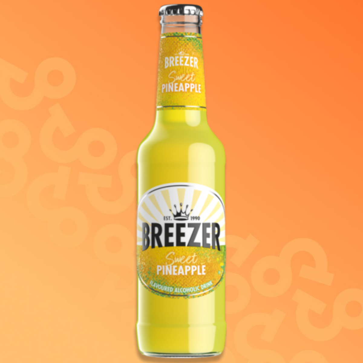 Bottle of Breezer Sweet Pineapple 27.5 cl