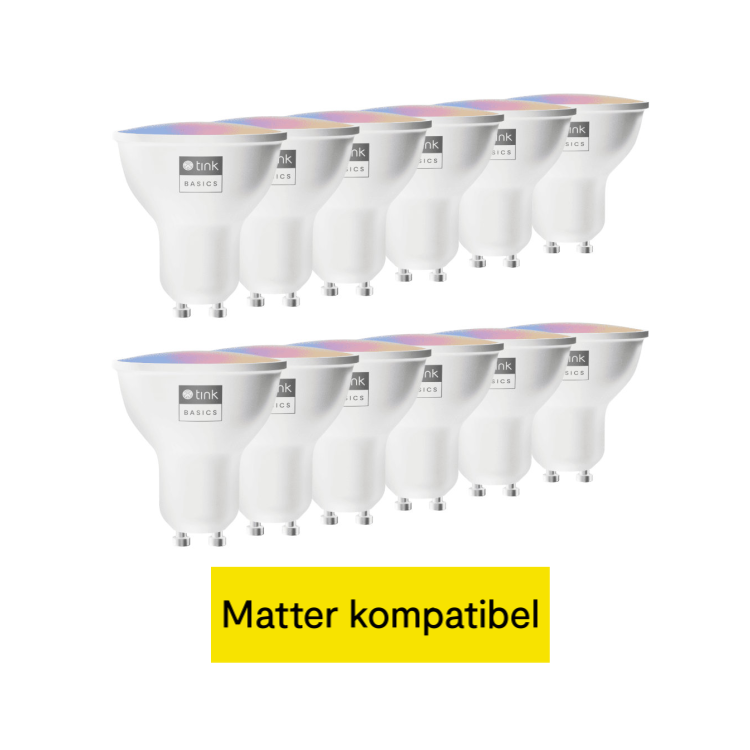 tink Basics Matter White & Color GU10 Bulb - Dimmbares Leuchtmittel - 12er-Set