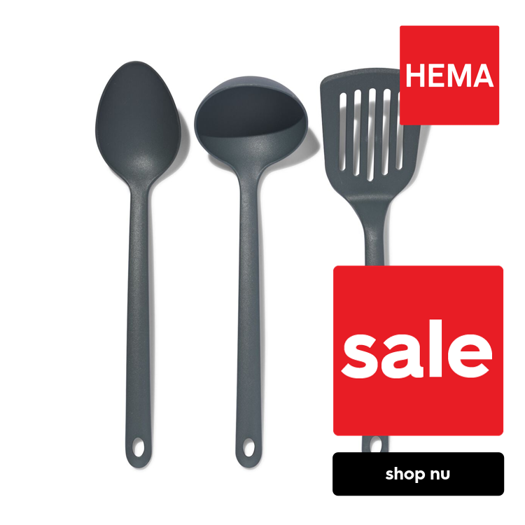 HEMA Set spatel, lepel en soeplepel