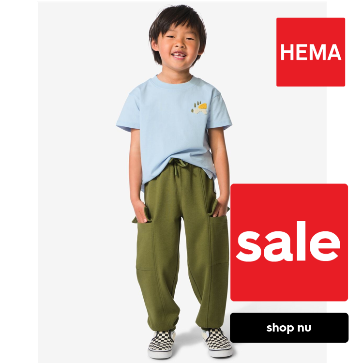 HEMA Kinderbroek regular fit cargo groen (groen)