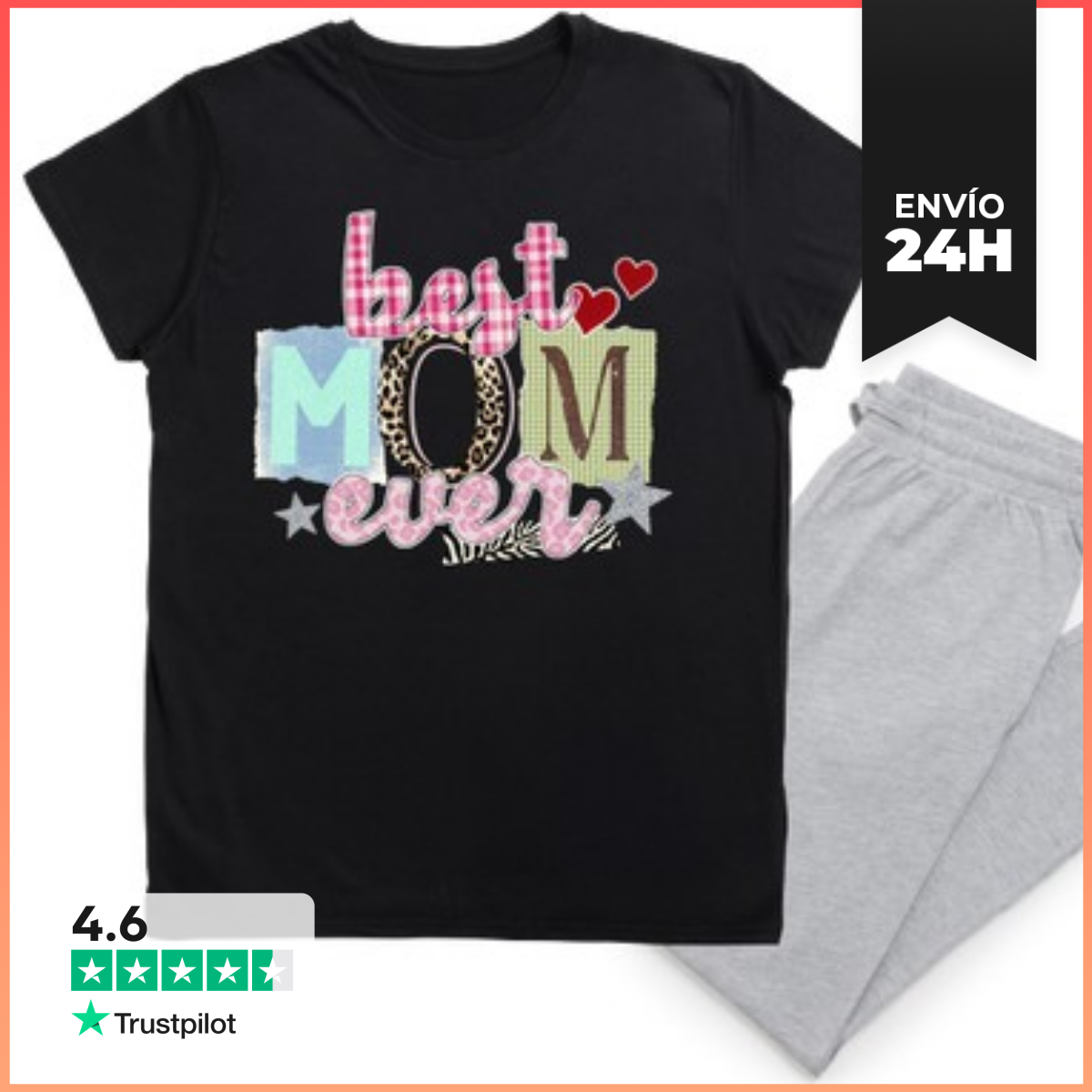 Pijama BEST MOM EVER COLLAGE LaTostadora