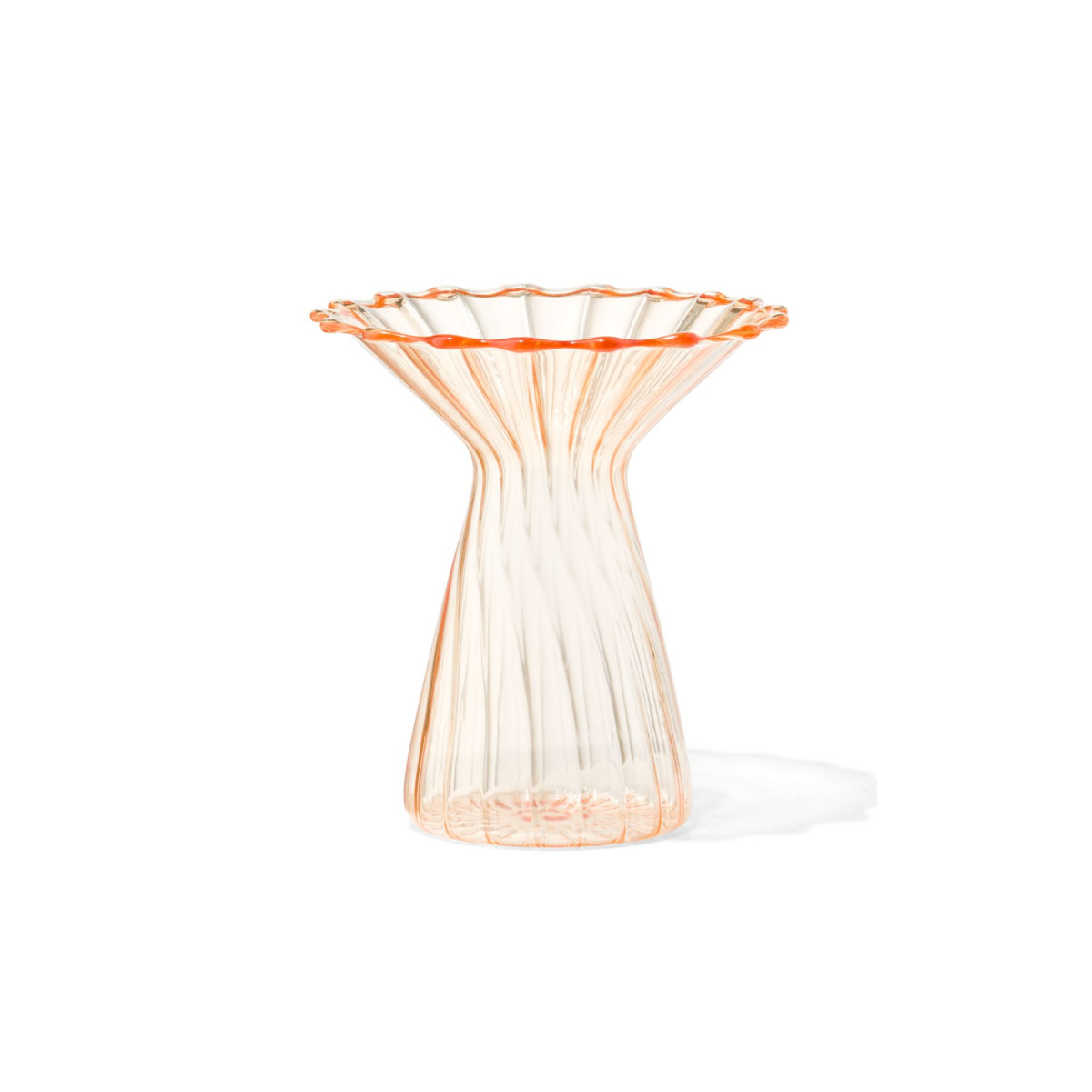 HEMA HEMA Vaas Voor Geurstokjes ⌀10x12cm Glas Met Kraag Geel (geel)