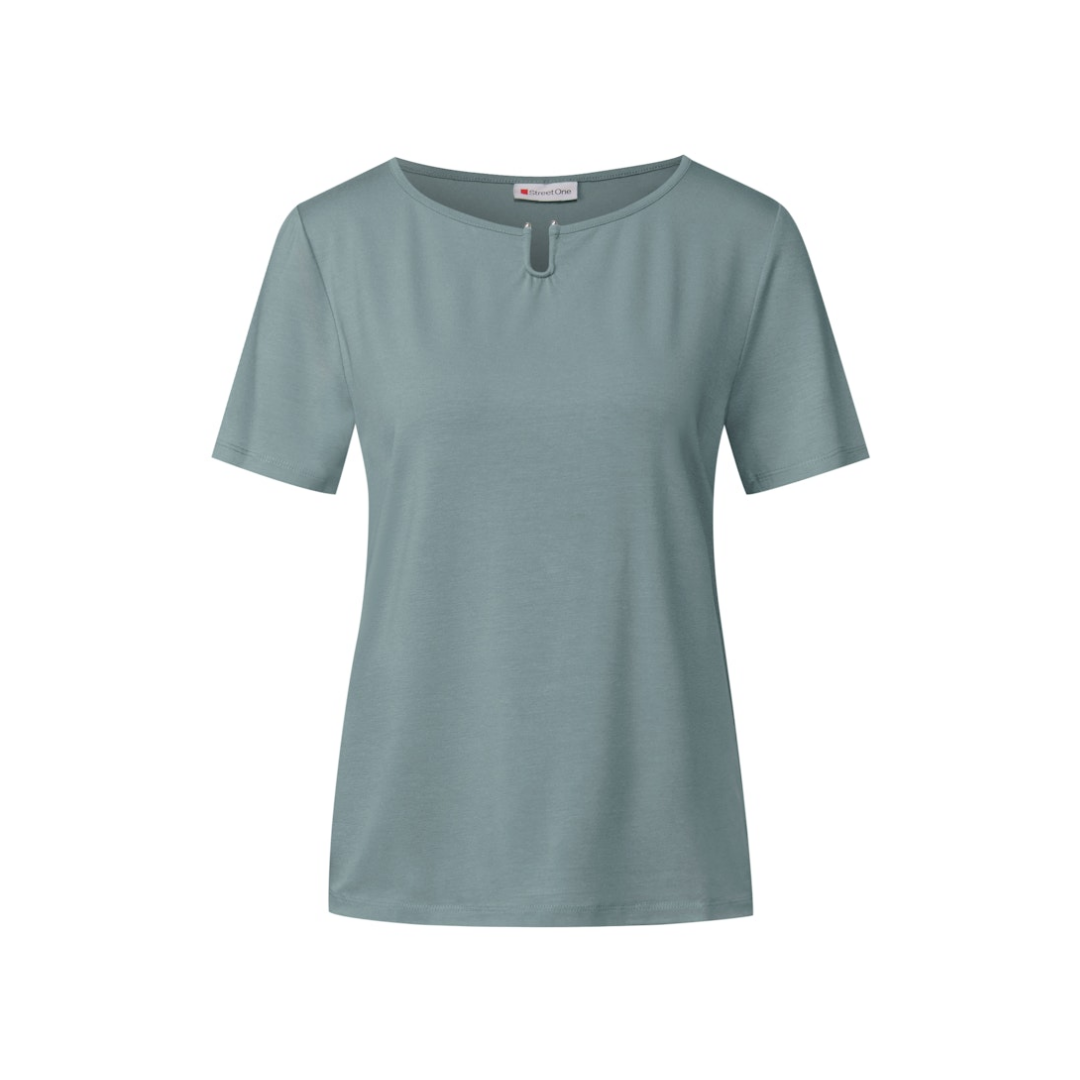 Street One - Damen T-Shirt - arona blue - Größe: 40 - bei Tara-M