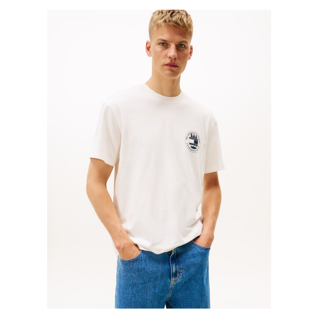 Tommy Jeans T-Shirt Outdoor Baumwolle Ancient White