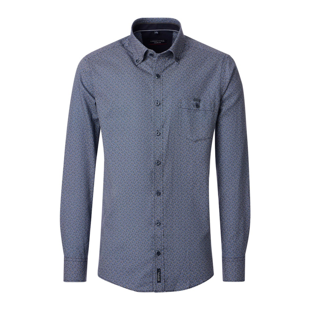 CASAMODA - Herren Langarmhemd - Blau - Größe: 3XL - bei Tara-M