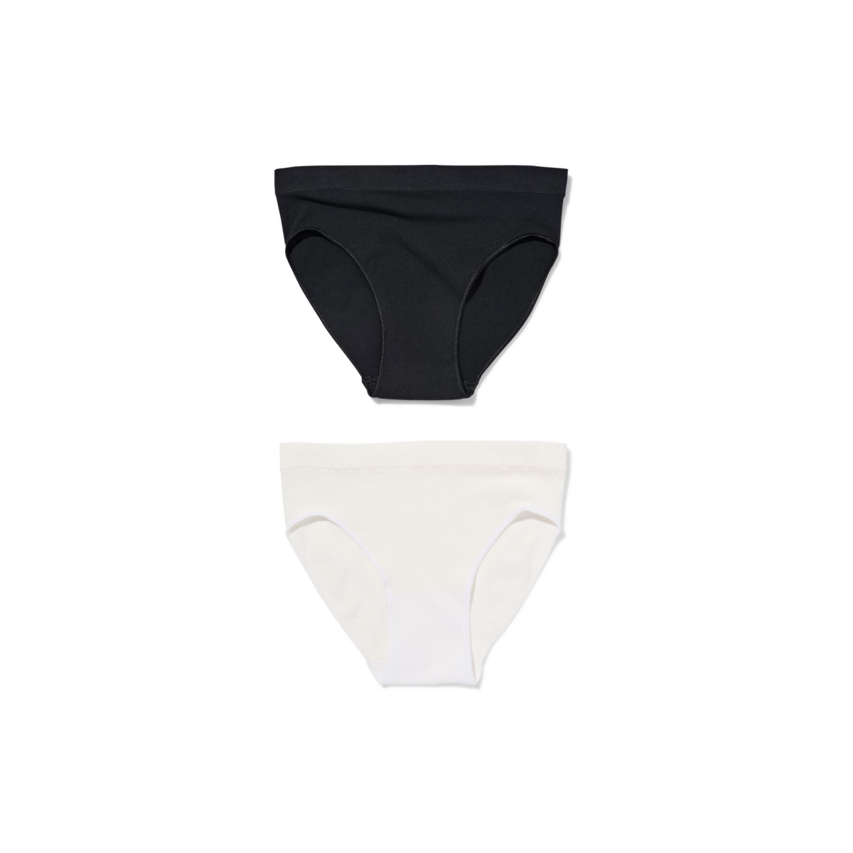 HEMA Kinderslips naadloos rib - 2 stuks wit (wit)