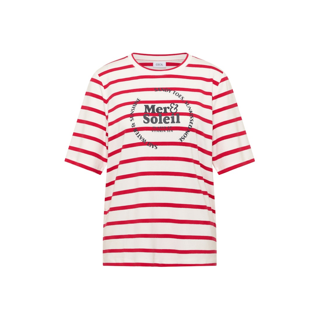 Cecil - Damen T-Shirt - glazed apple red - Größe: XXL - bei Tara-M