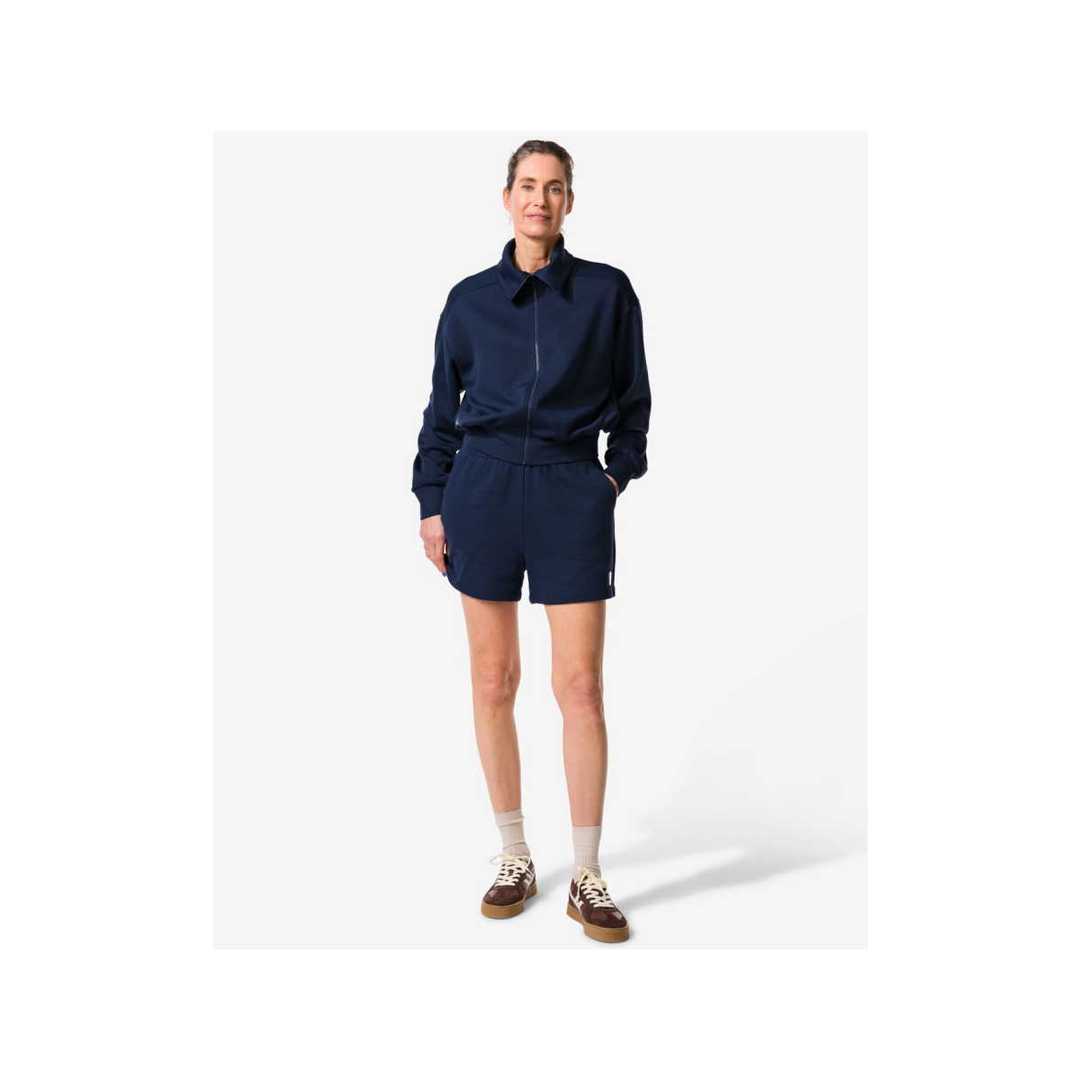 HEMA HEMA Dames Sweatshort Donkerblauw (donkerblauw)