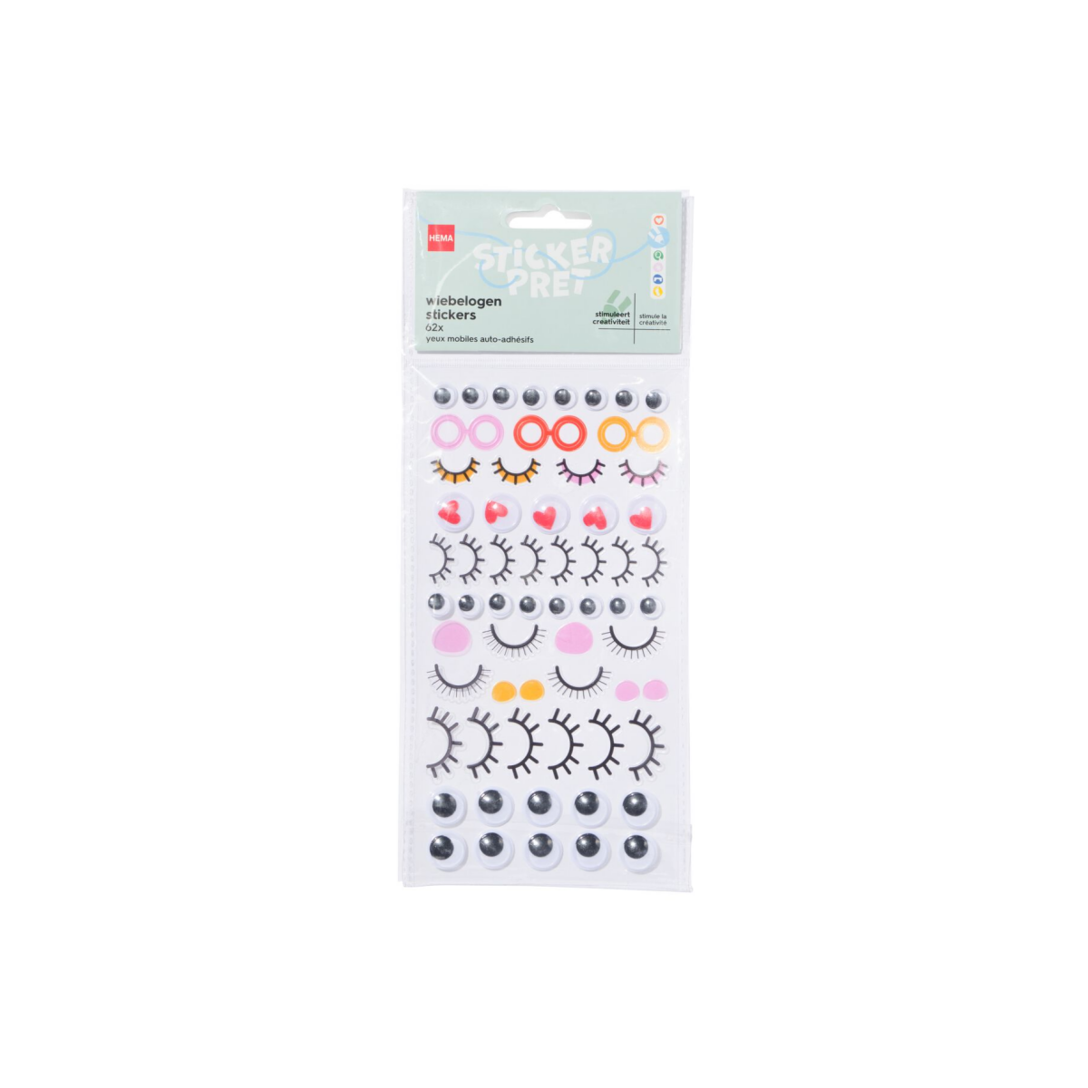 HEMA Stickers met wiebelogen