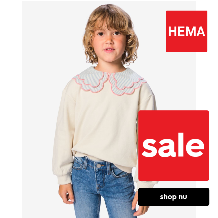 HEMA Kindertrui sweatstof ecru (ecru)