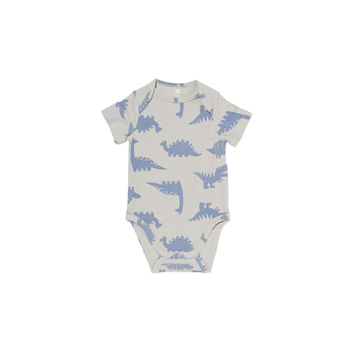 HEMA HEMA Baby Meegroeiromper Dino Blauw (blauw)
