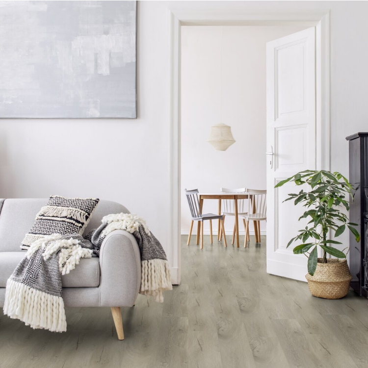 Lame de sol PVC effet bois clipsable correggio taupe Gerflor - 125 cm x 22.9 cm x 0.57 cm