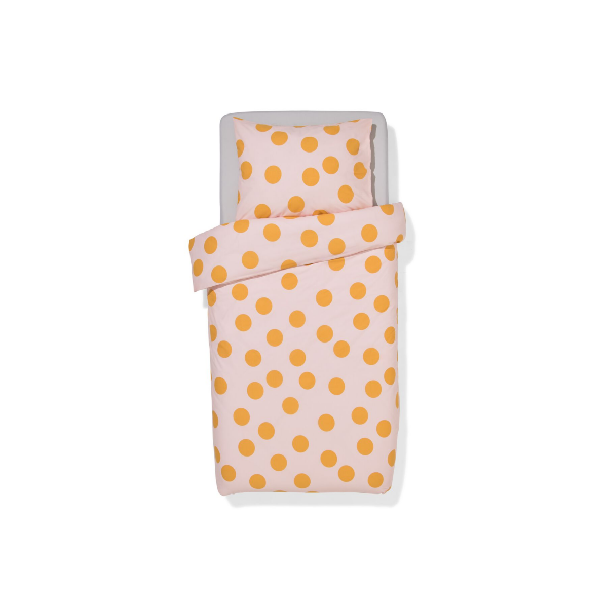 HEMA HEMA Dekbedovertrek 140x200/220cm Zacht Katoen Stippen Roze (lichtroze)