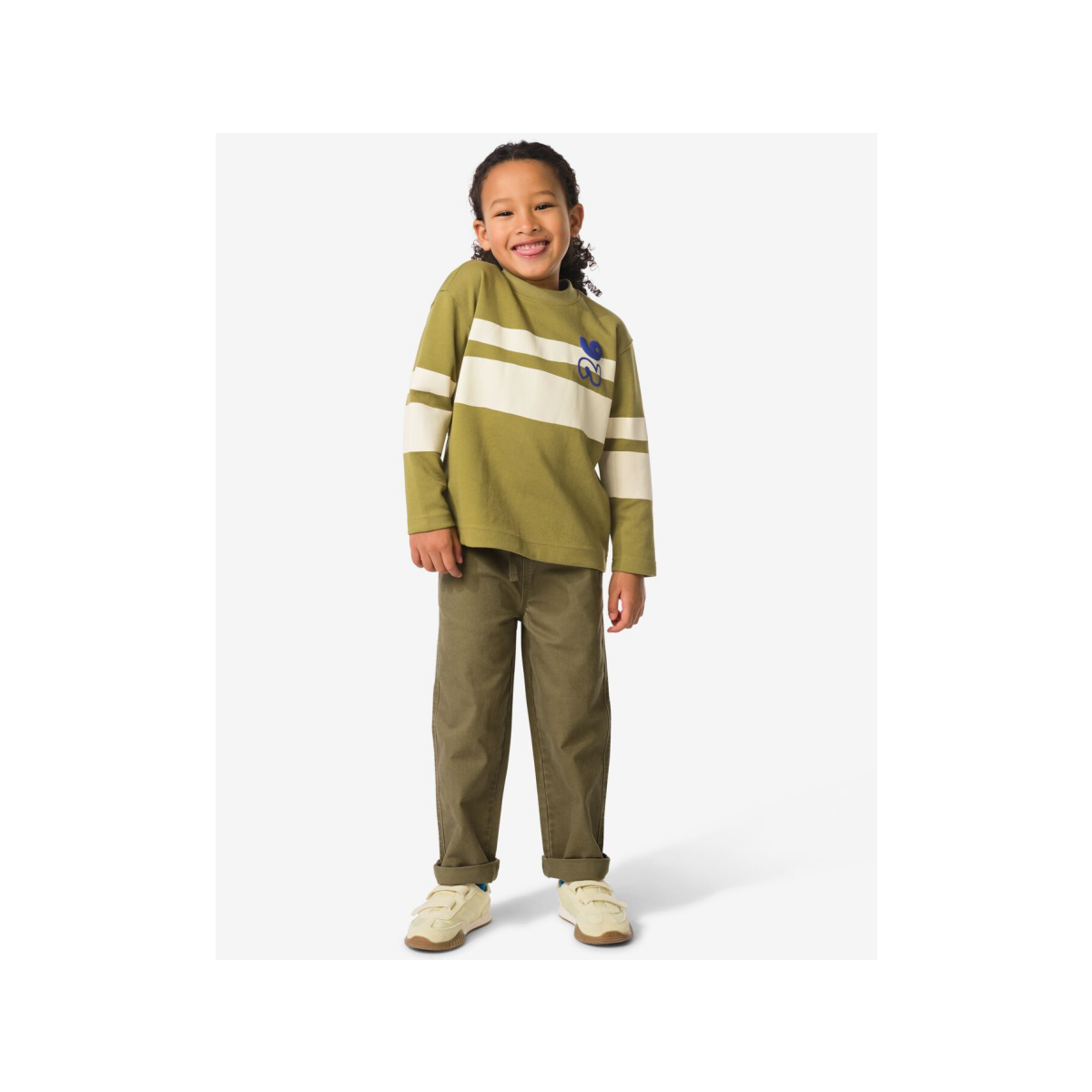 HEMA Kinderbroek regular fit olijf (olijf)